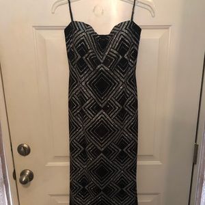 Sparkly Strapless Long Dress